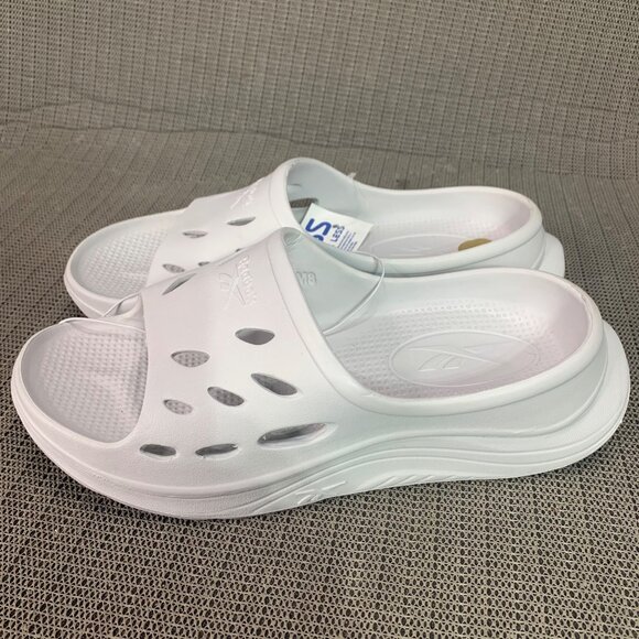 Reebok Slide Sandals Mens Size 8 White Lightweight Open-Toe Slip-On - Picture 2 of 8